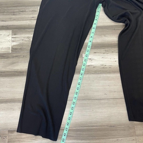 Exclusively Misook Wide Leg Knit Pants Elastic Waist Pull On Black XL - Picture 7 of 8